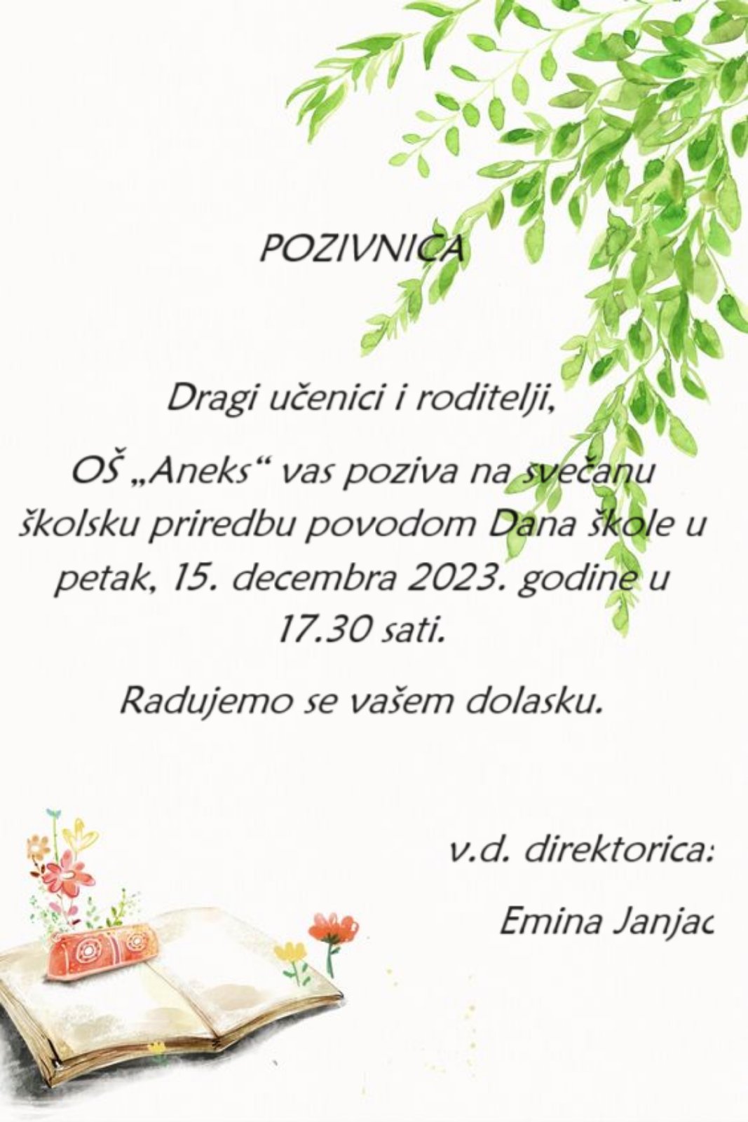 Pozivnica JU O Aneks Sarajevo pozivnica-ju-o-aneks-sarajevo